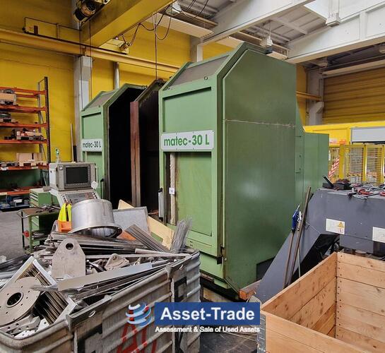 Preiswerte 3-Achs CNC-Bearbeitungszentrum Matec 30L mit Heidenhain Steuerung und Pendelbetrieb kaufen | Asset-Trade